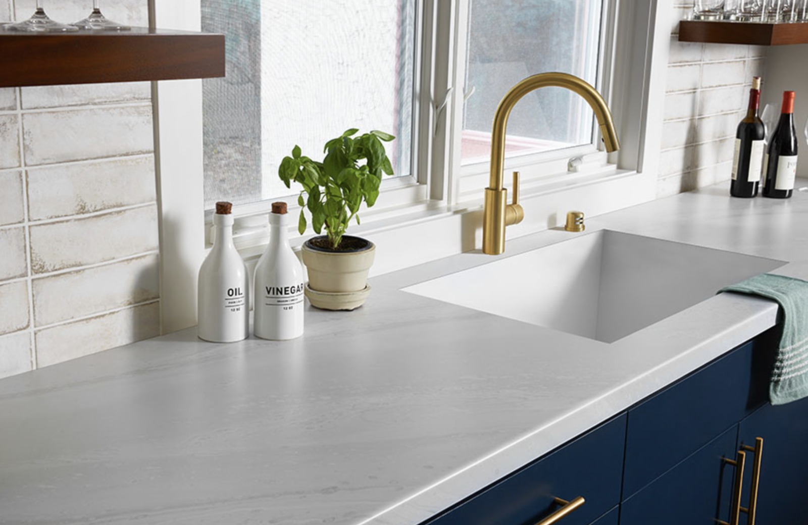 Modern kitchen laminate counter